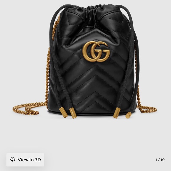GG Marmont small bucket bag black - Picture 1 of 7